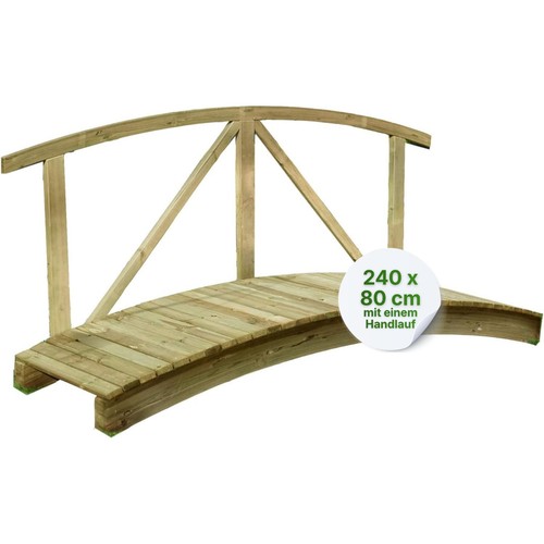 Holzbrücke mit handlauf - holzbrücke,